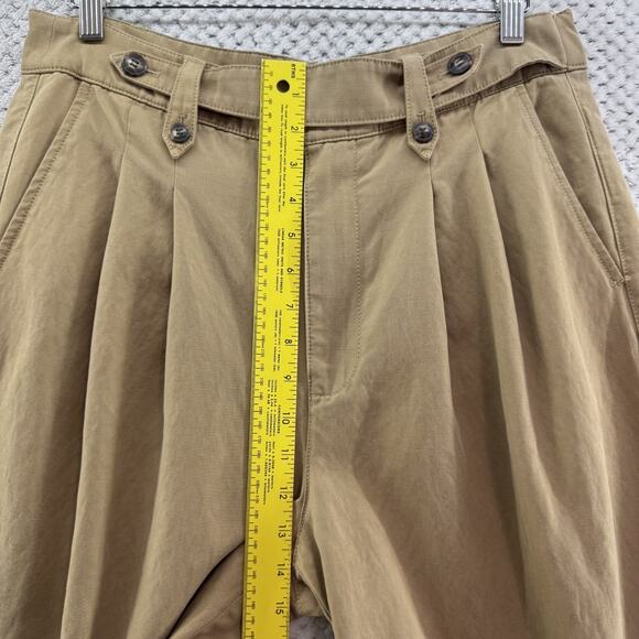 Madewell Harlow Wide Leg Pants Womens 12 Beige Khaki Lyocell Pleated High Rise - Picture 11 of 16